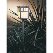 ARROYO CRAFTSMAN Low Voltage 4" Huntington Stem Mount Without Overlay (Empty), Pewter, Frosted Glass LV24-H4EF-P